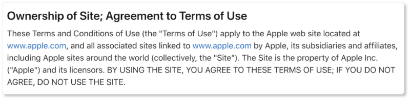 Apple Terms of Use