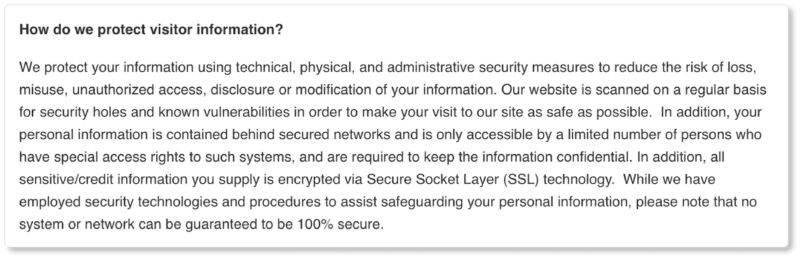 Equator privacy policy data security