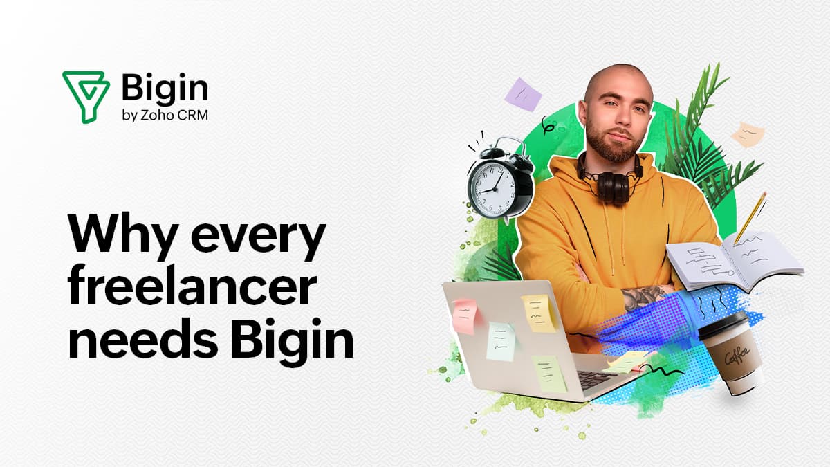 Bigin for freelancers blog banner image