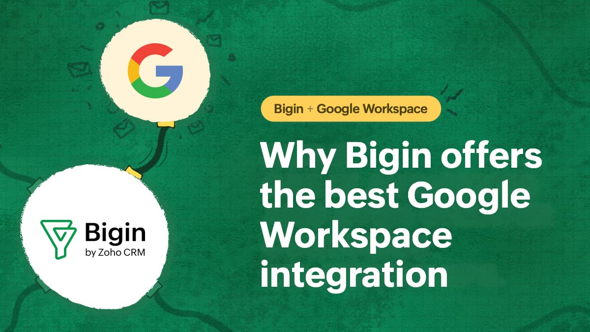 Blog banner for google workspace x Bigin blog