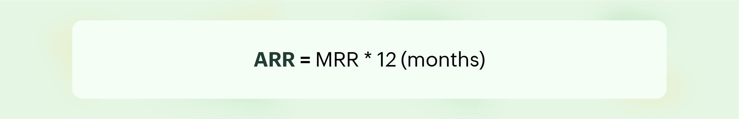 ARR formula for monthly billing