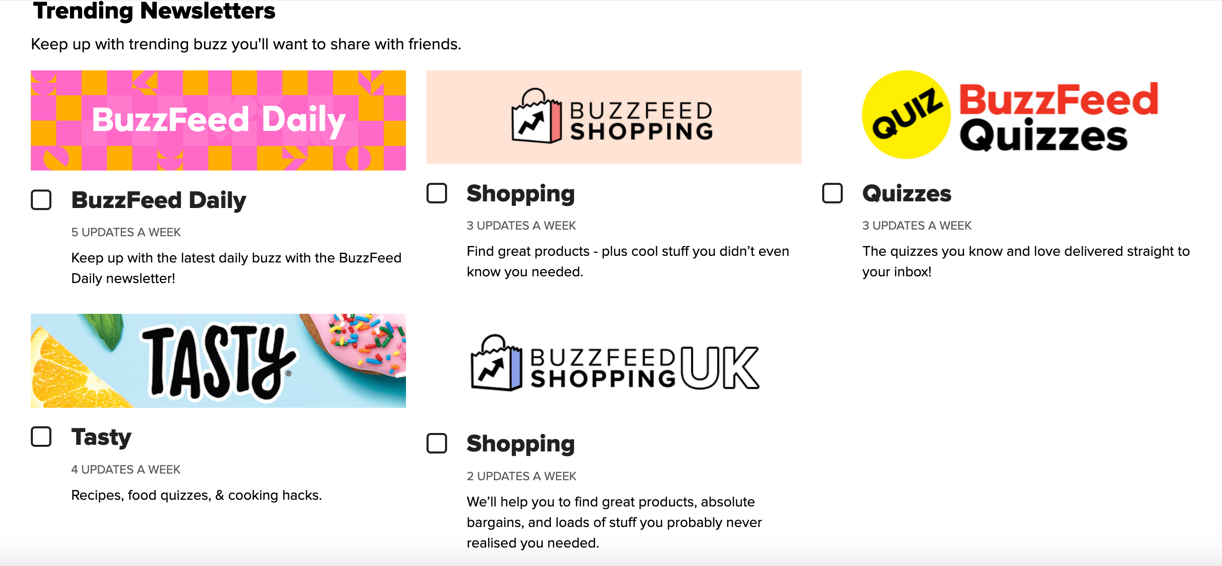 Buzzfeed Newsletter Example