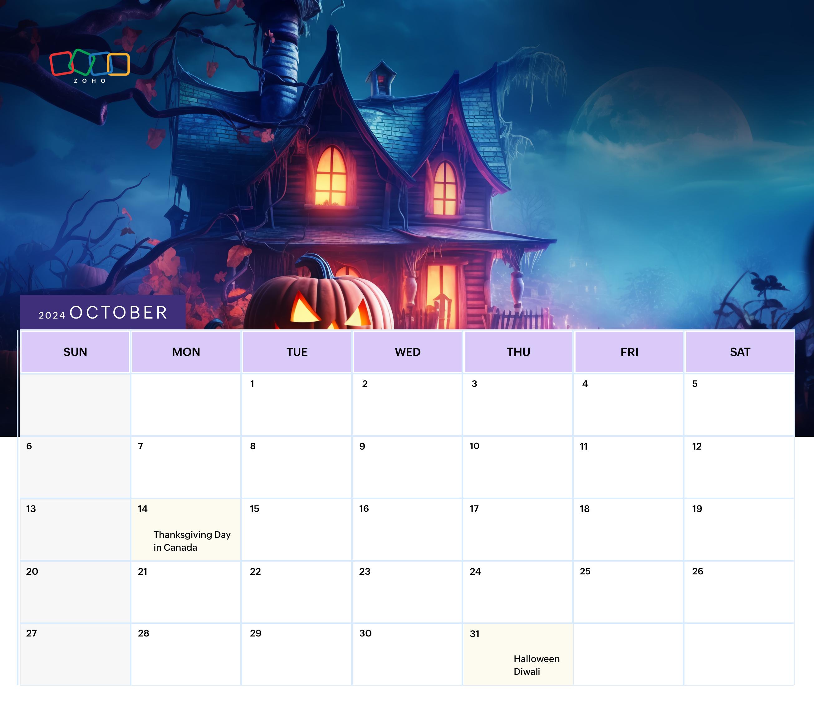 October holiday marketing calendar