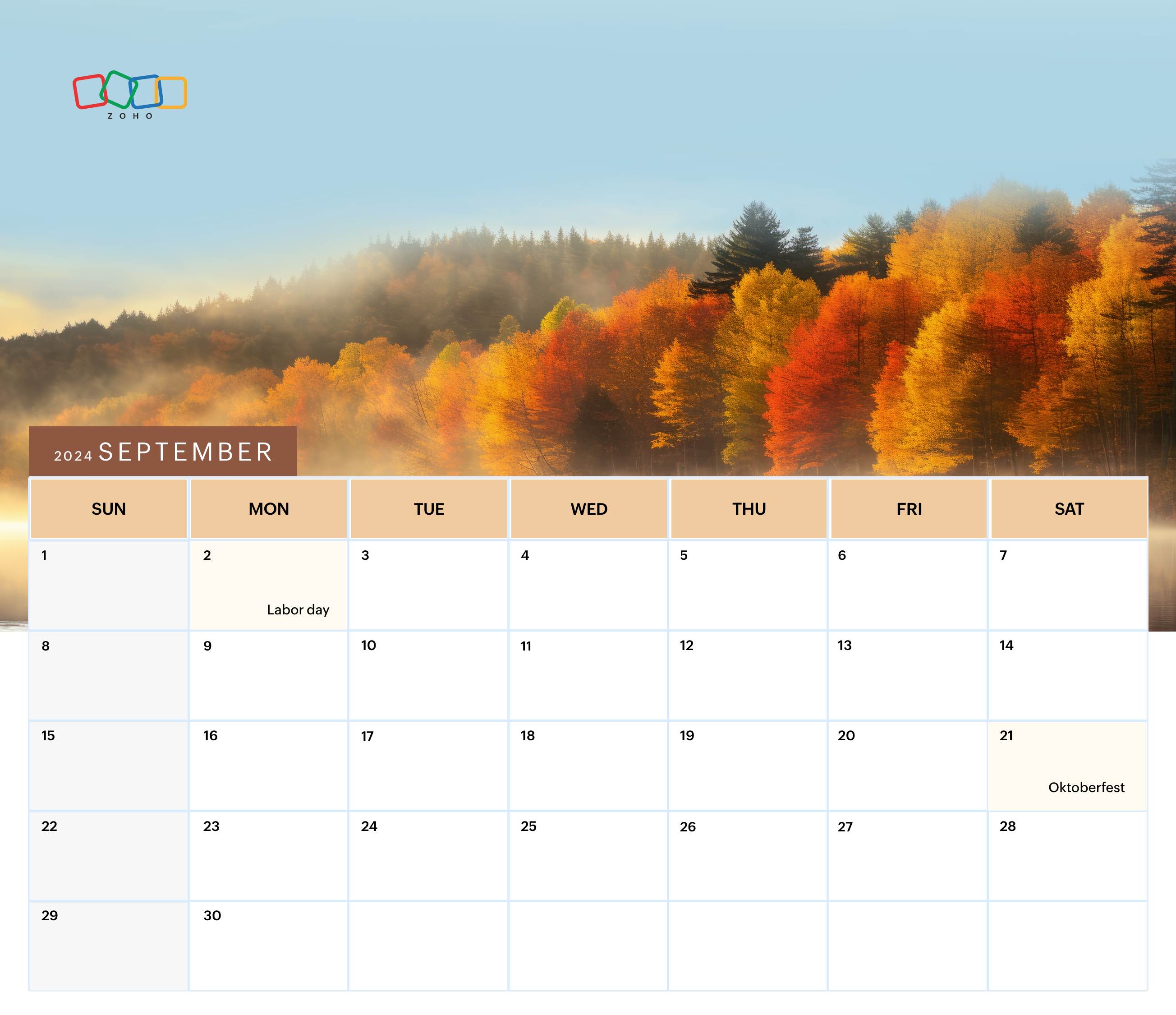 September holiday marketing calendar