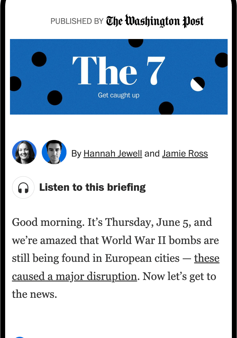 Washington Post Newsletter