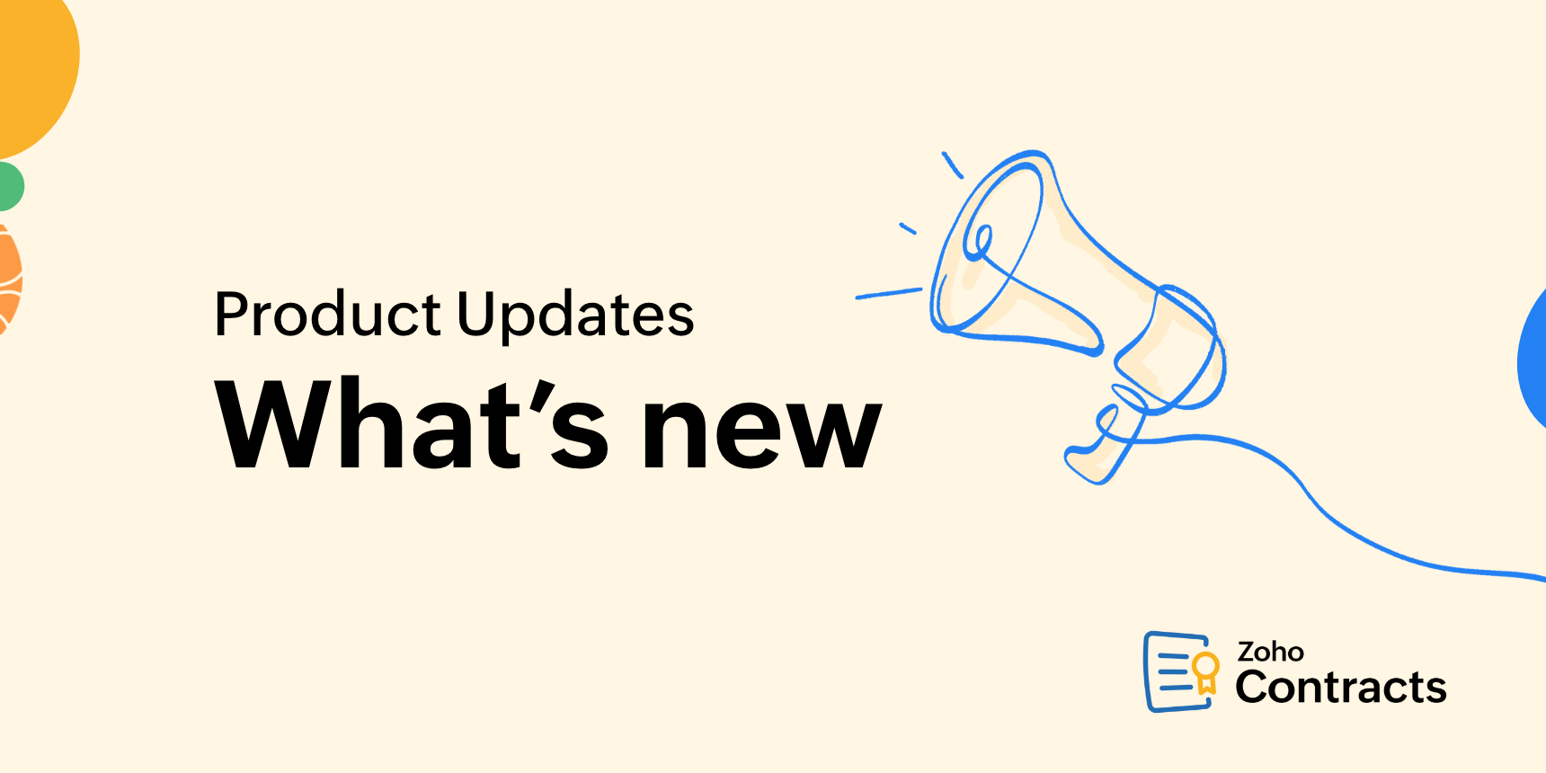 Product updates | Zoho Contracts