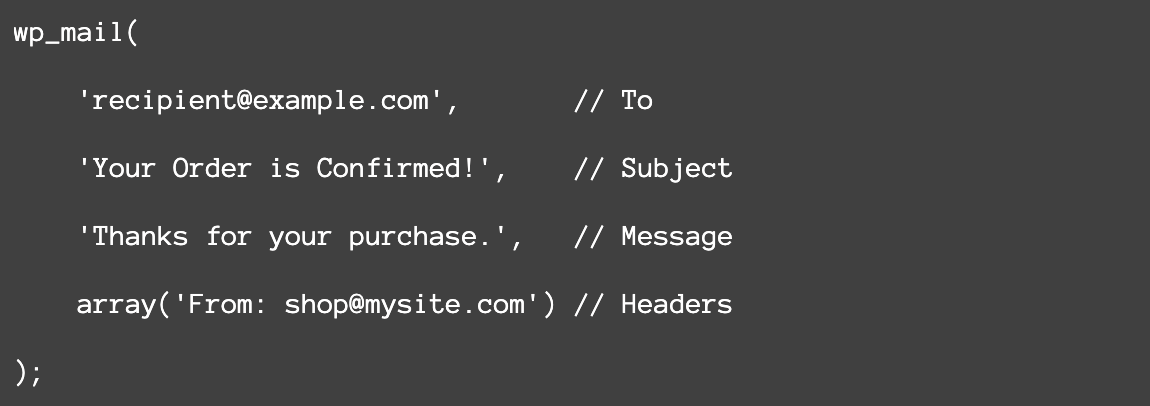 wp_mail() function wp_mail() function