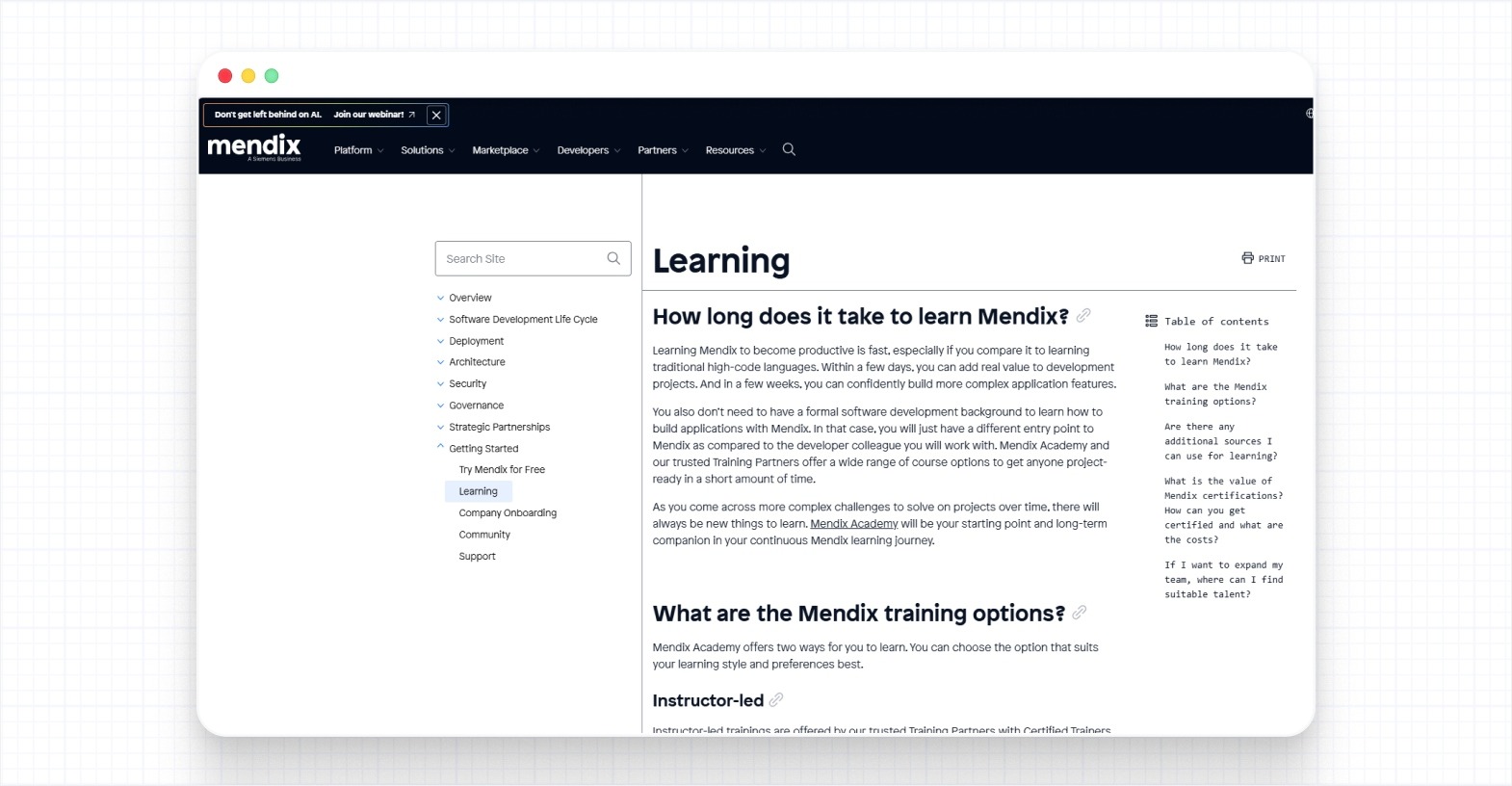 Mendix certification program
