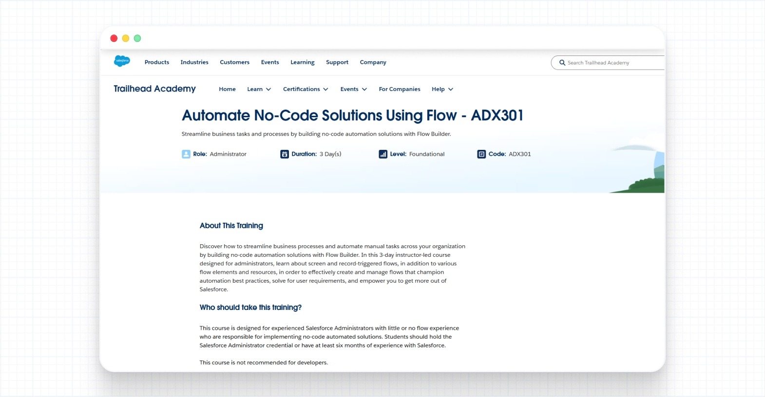 Salesforce Flow (ADX301)