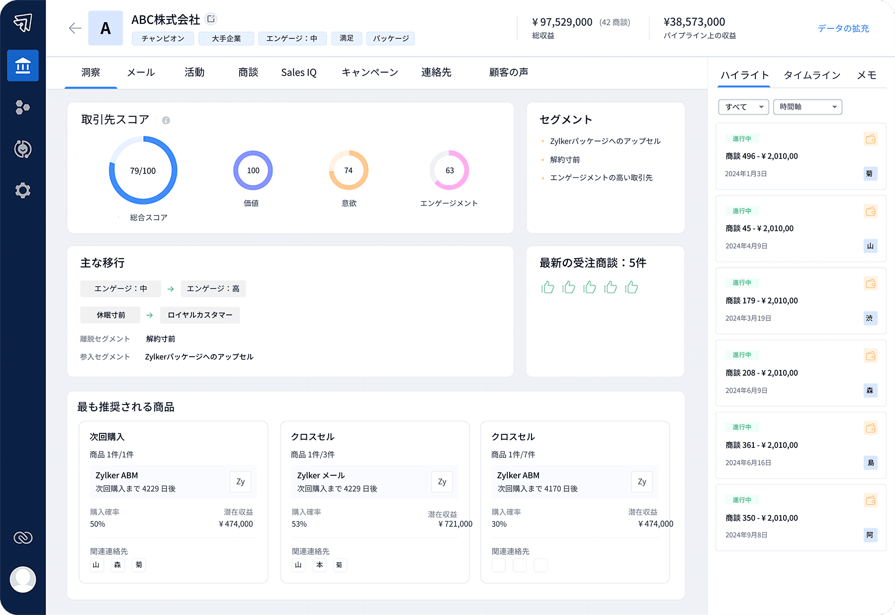 Zoho CRM とLINEの連携開始