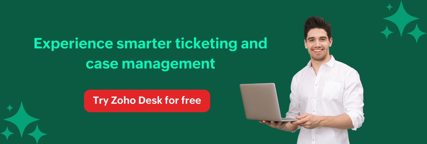 Zoho Desk free trial banner