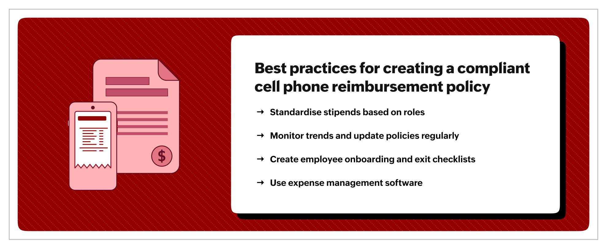 Best creating a compliant cell phone reimbursement policy