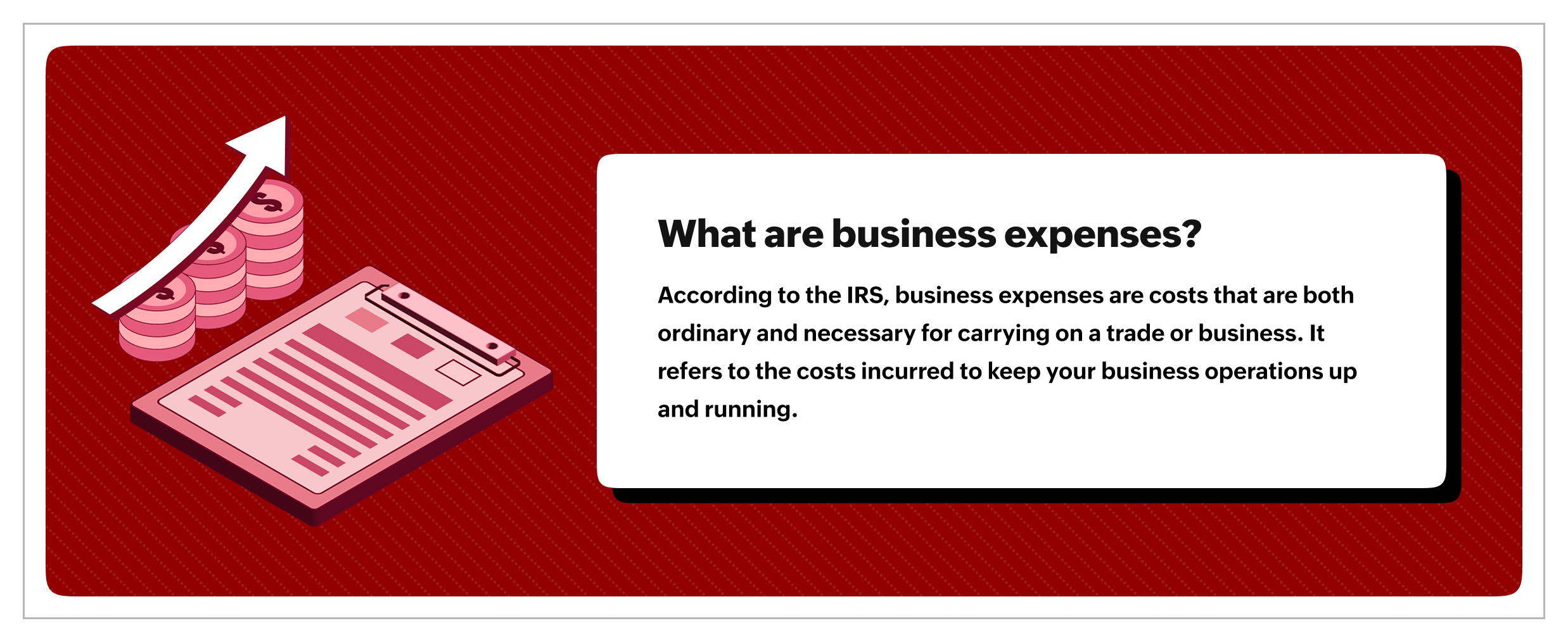 Image showing the definition of business expense