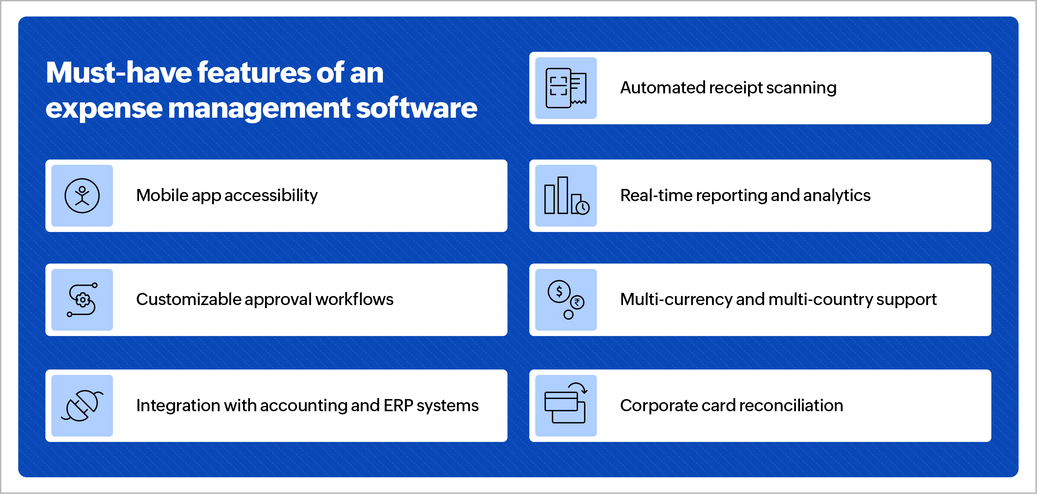 must have features in expense management software