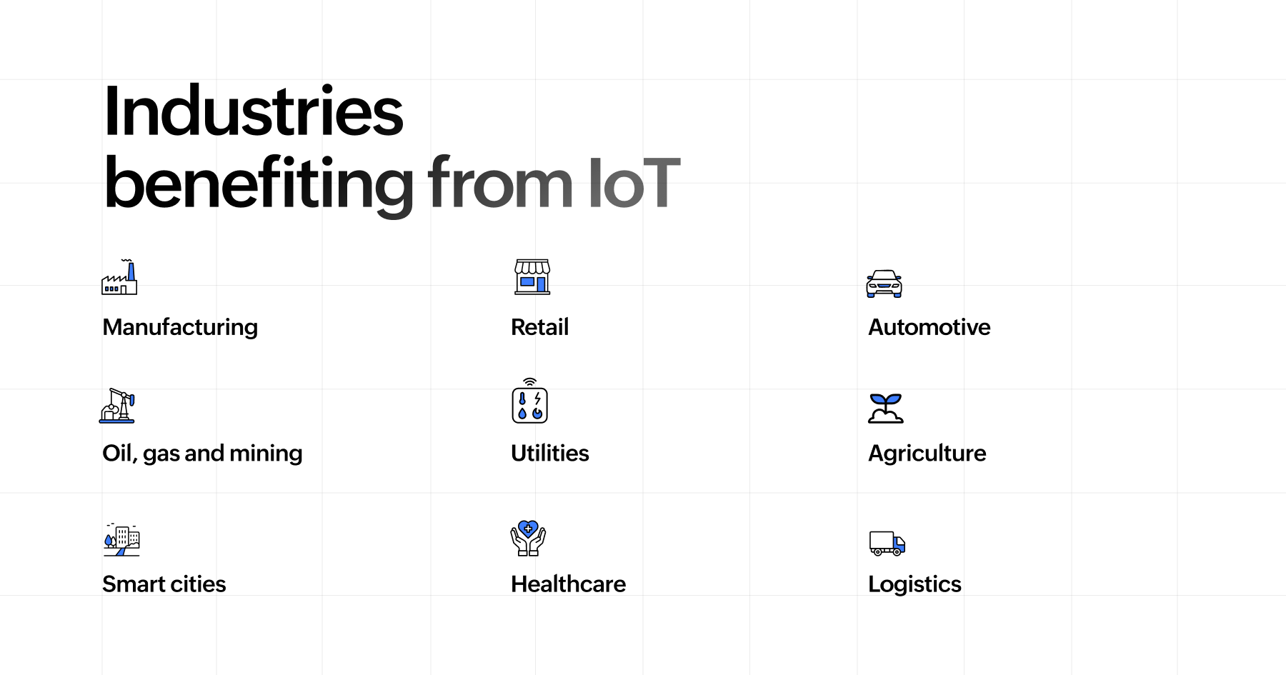 Industries benefiting from IoT