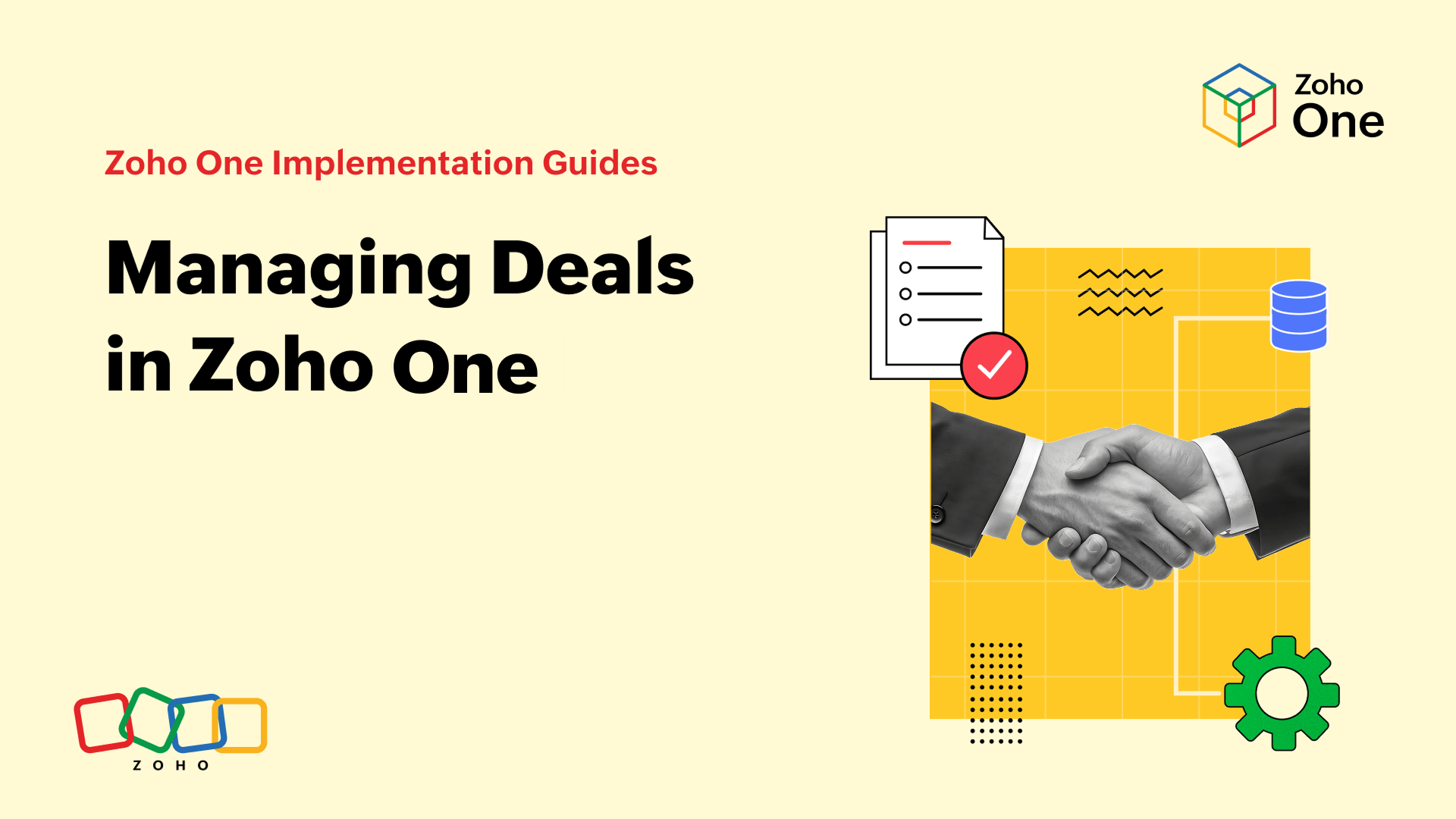 Manage deals in Zoho One using Zoho CRM