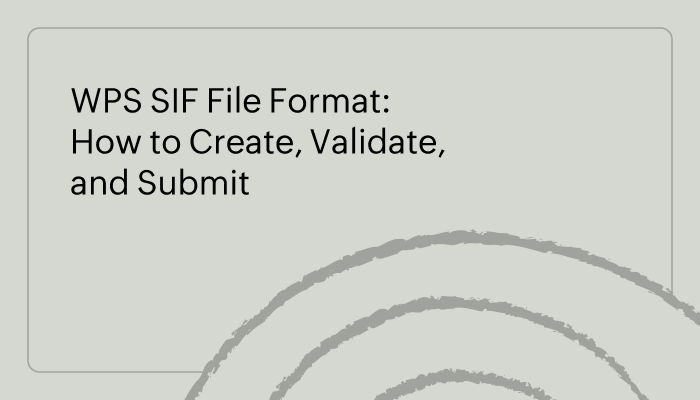 WPS SIF File Format UAE: How to Create, Validate & Submit | Zoho Payroll