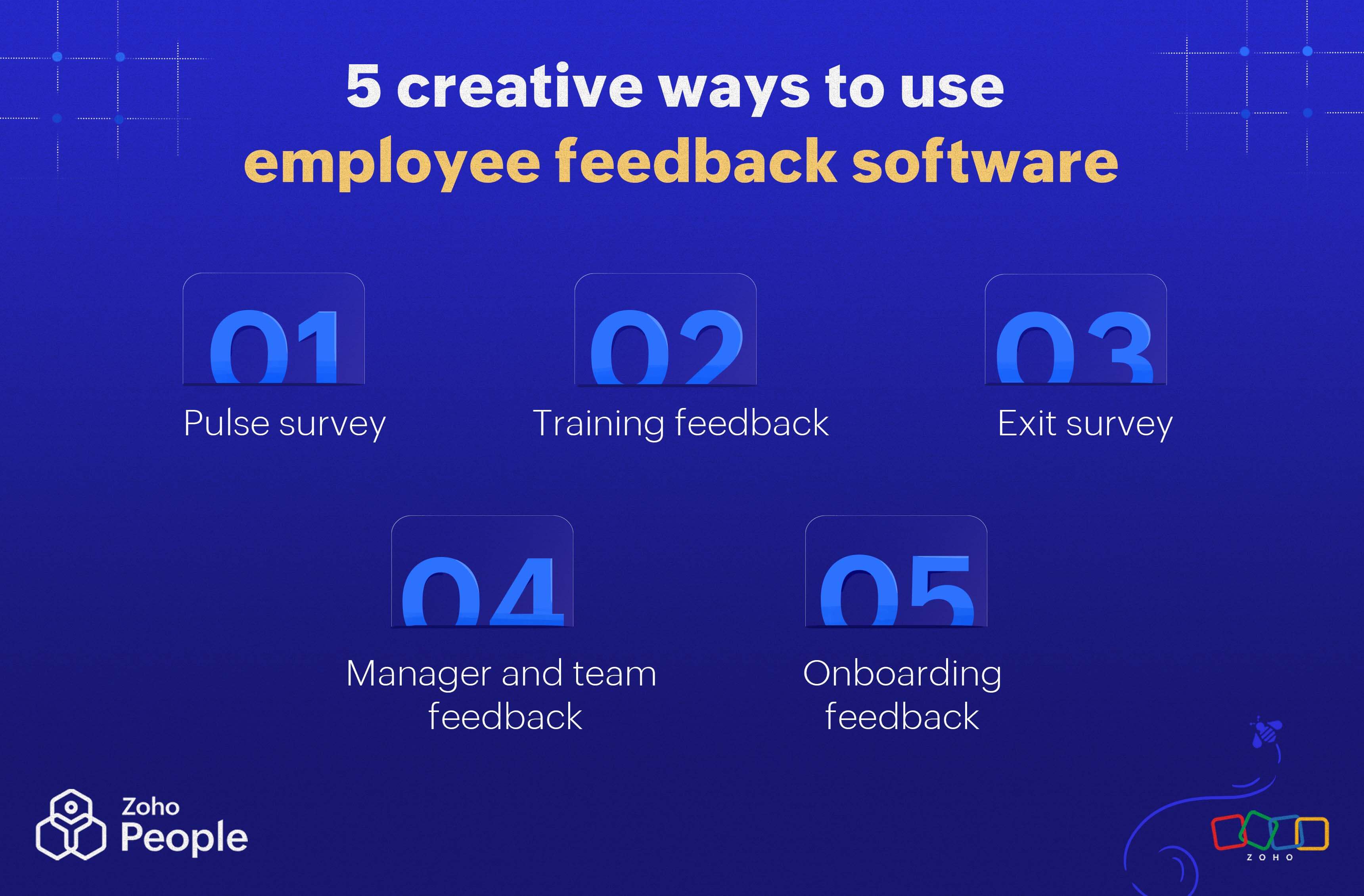 5 ways to use employee feedback software - Zoho People