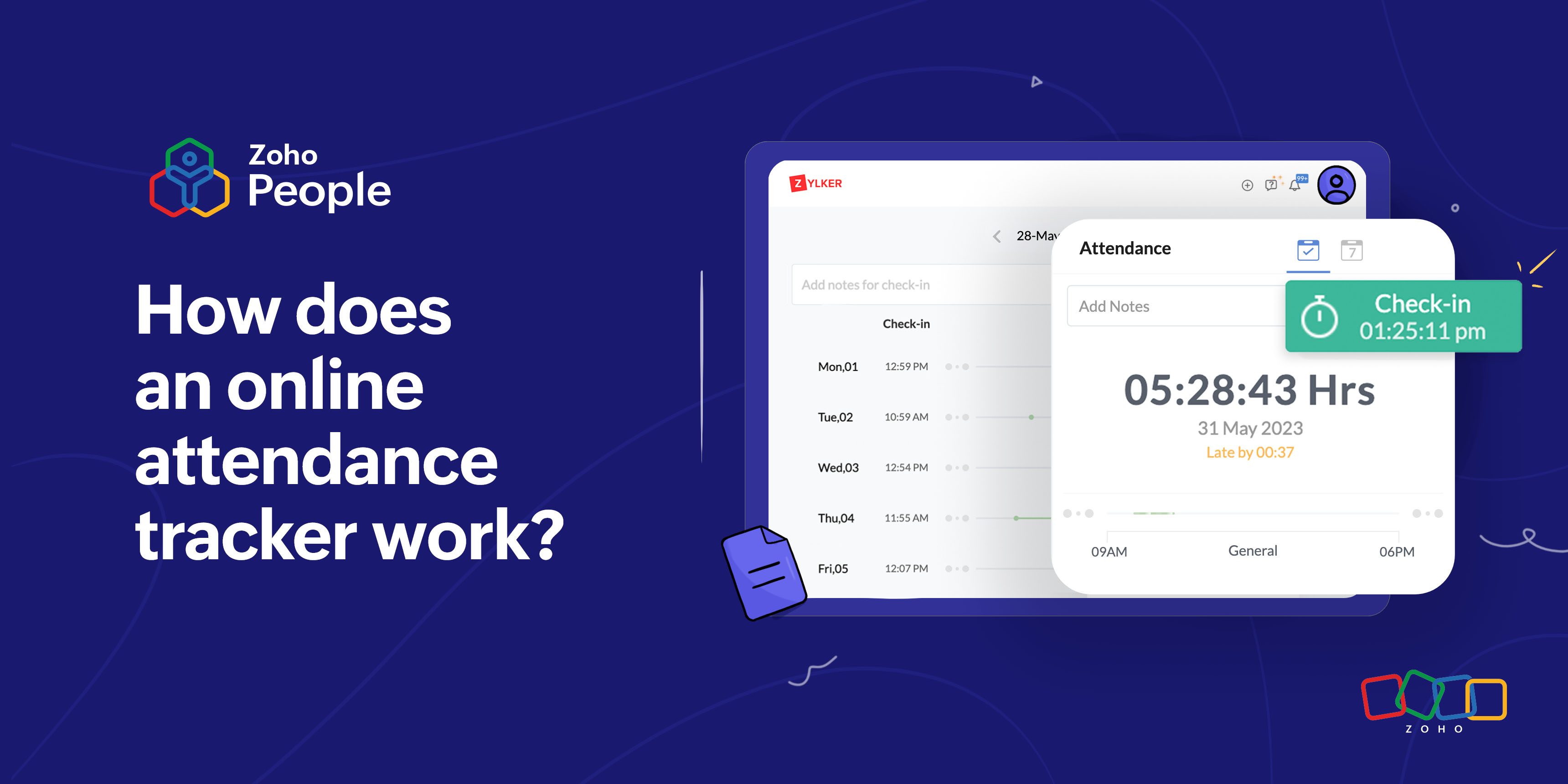 How does an online attendance tracker work?