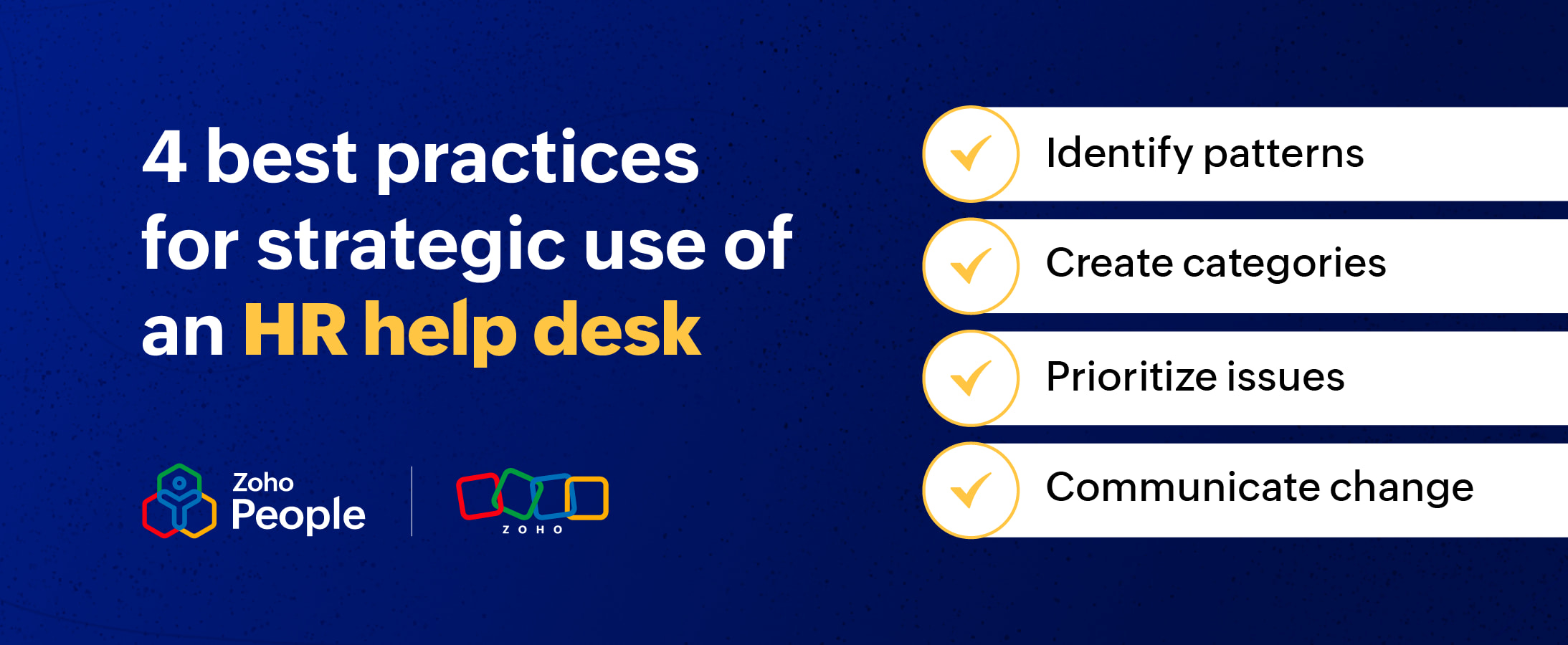 Four best practices for strategic use of HR help desk - Zoho People