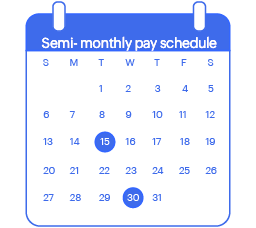 Semi-monthly pay schedule - Zoho People