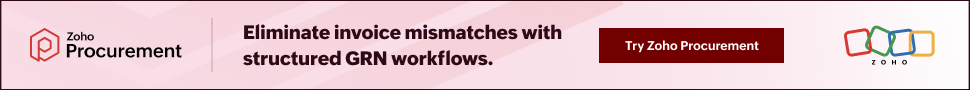 structured GRN workflows with Zoho Procurement