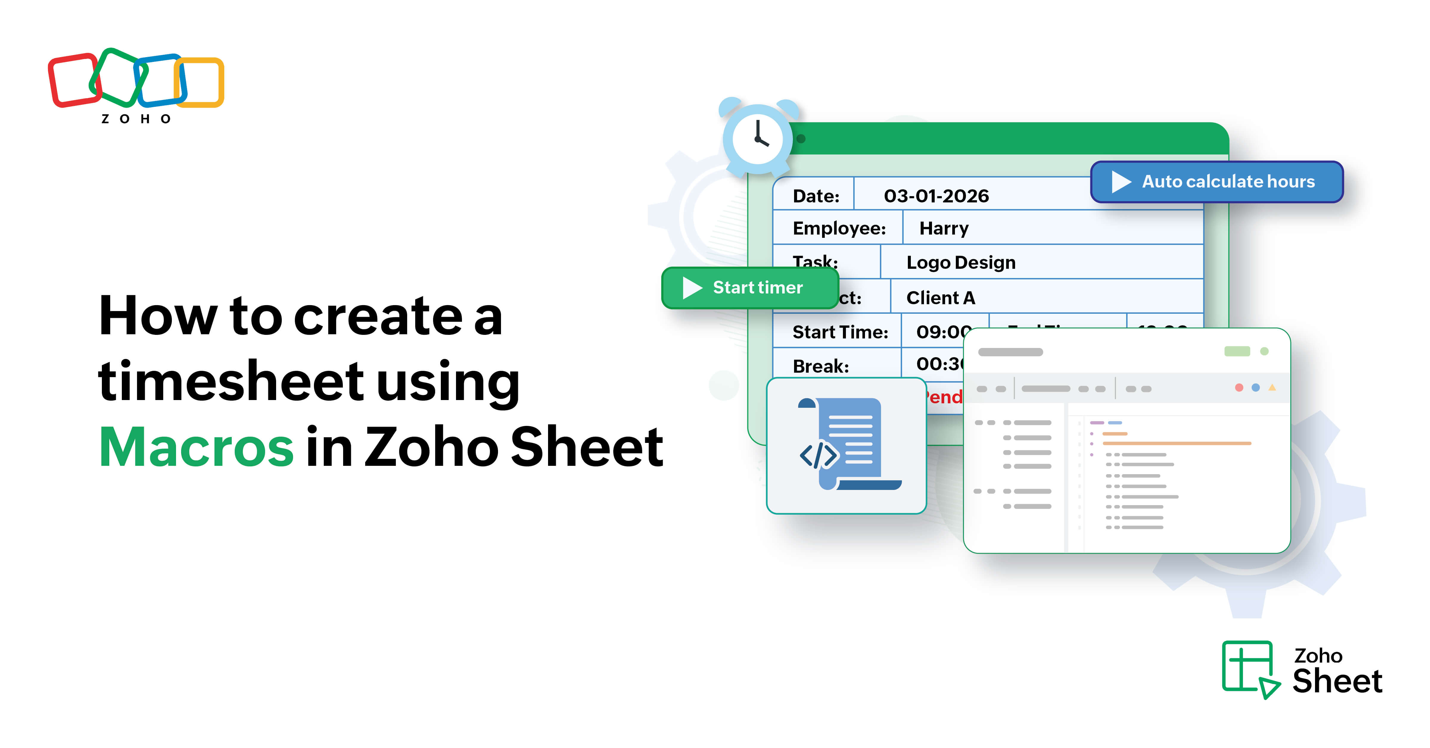 Timesheet using Macros