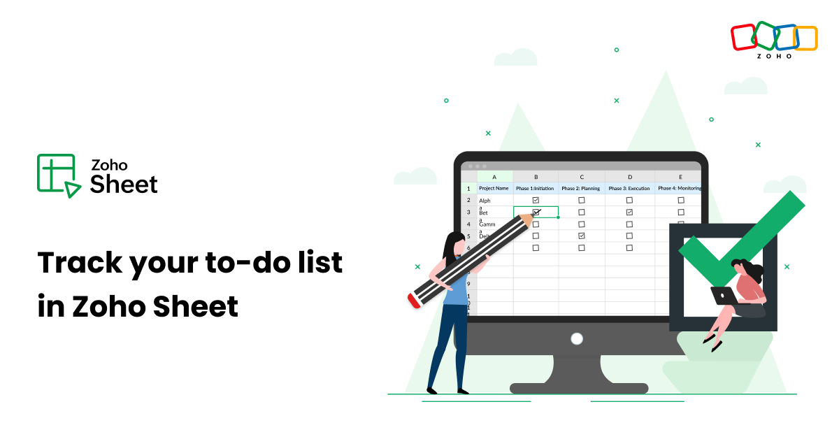 To-do list in Zoho Sheet