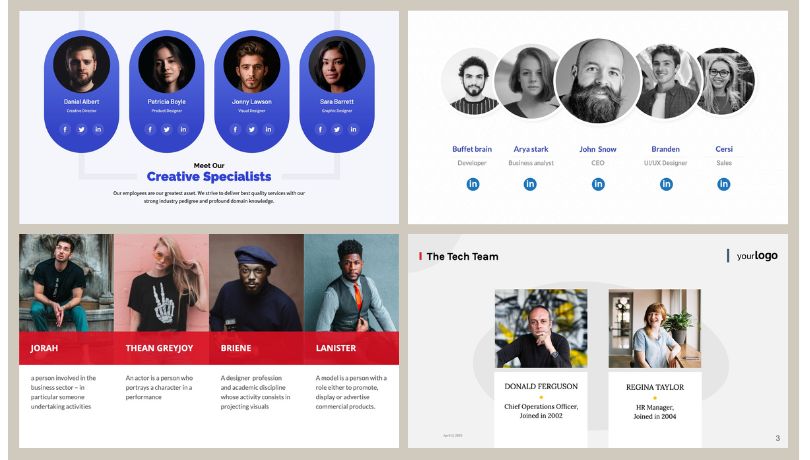 Hosts presentation slide templates
