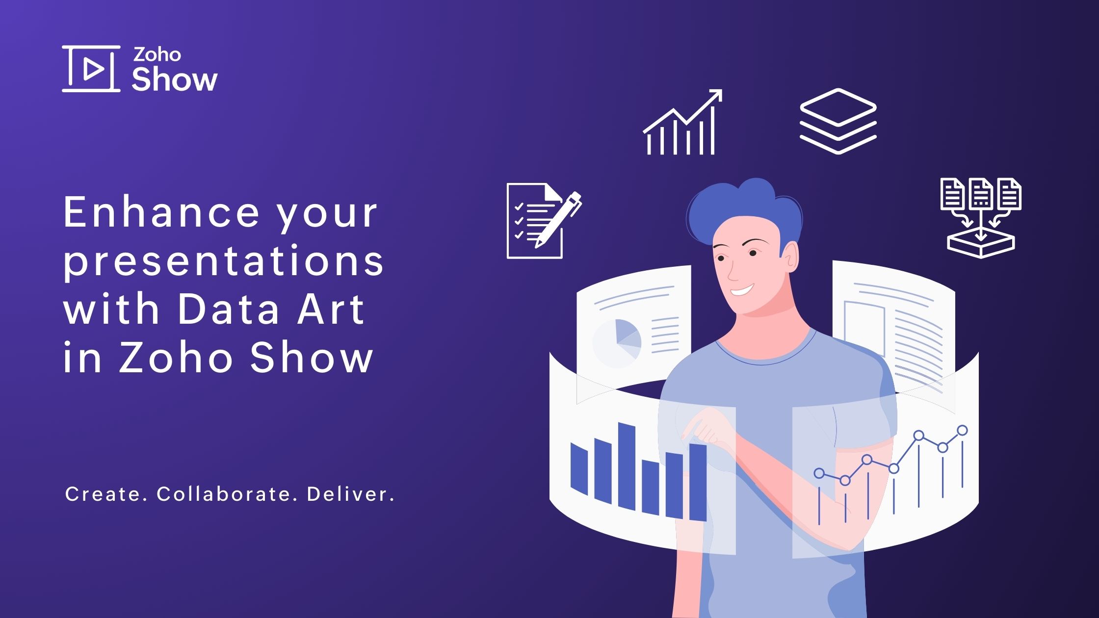 Enhance your presentations with Data Art in Zoho Show