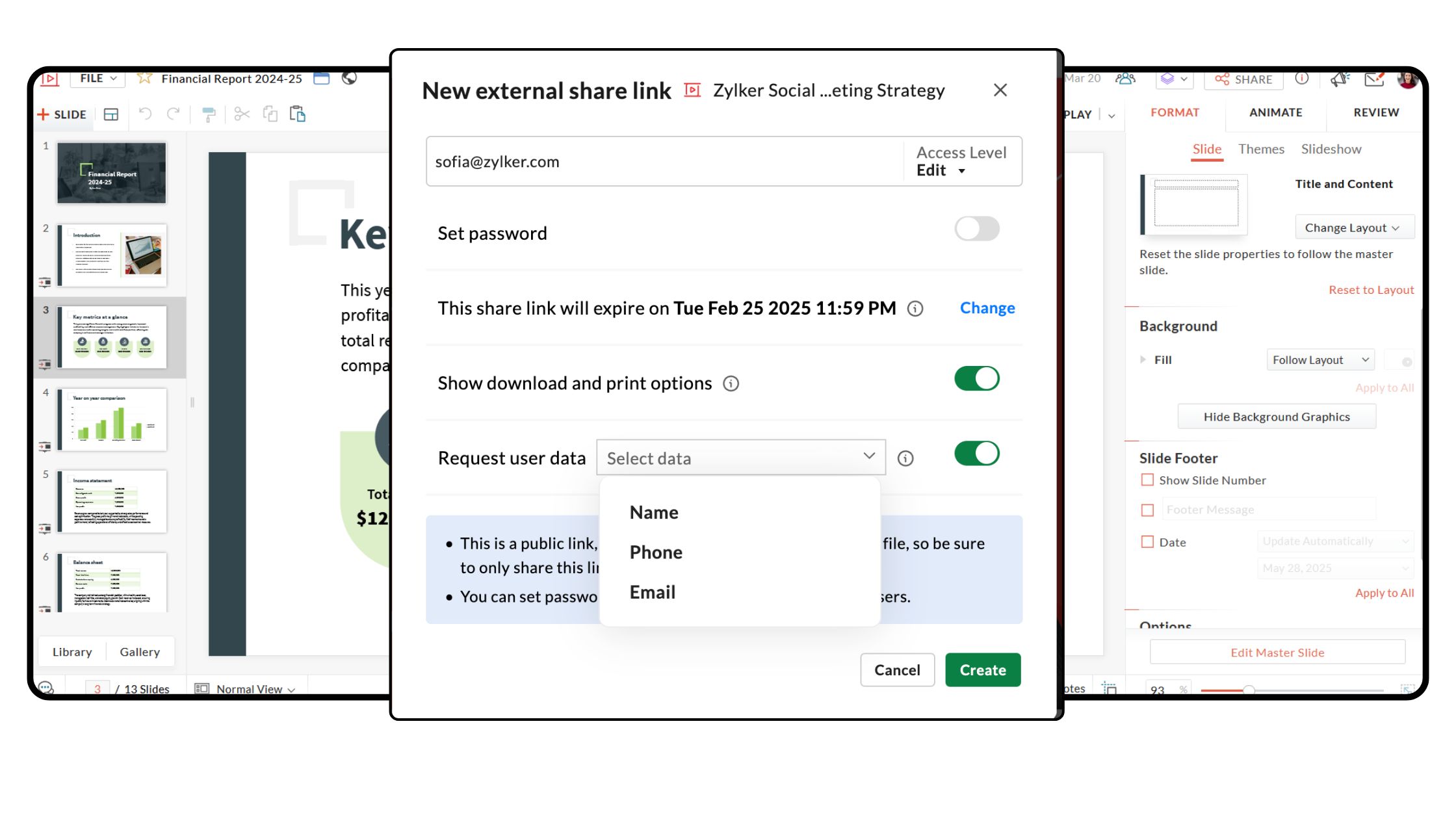 Share files externally