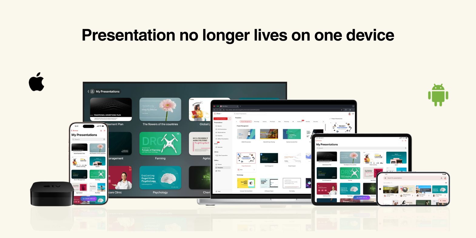 Access presentations across devices