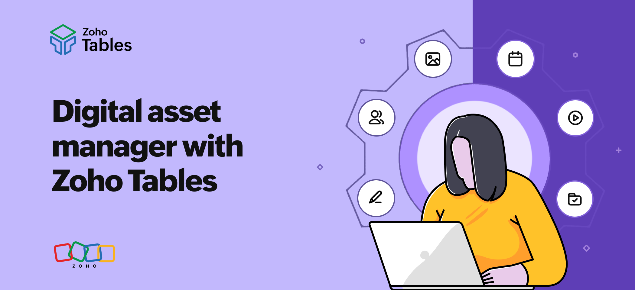 Digital Asset Manager with Zoho Tables 