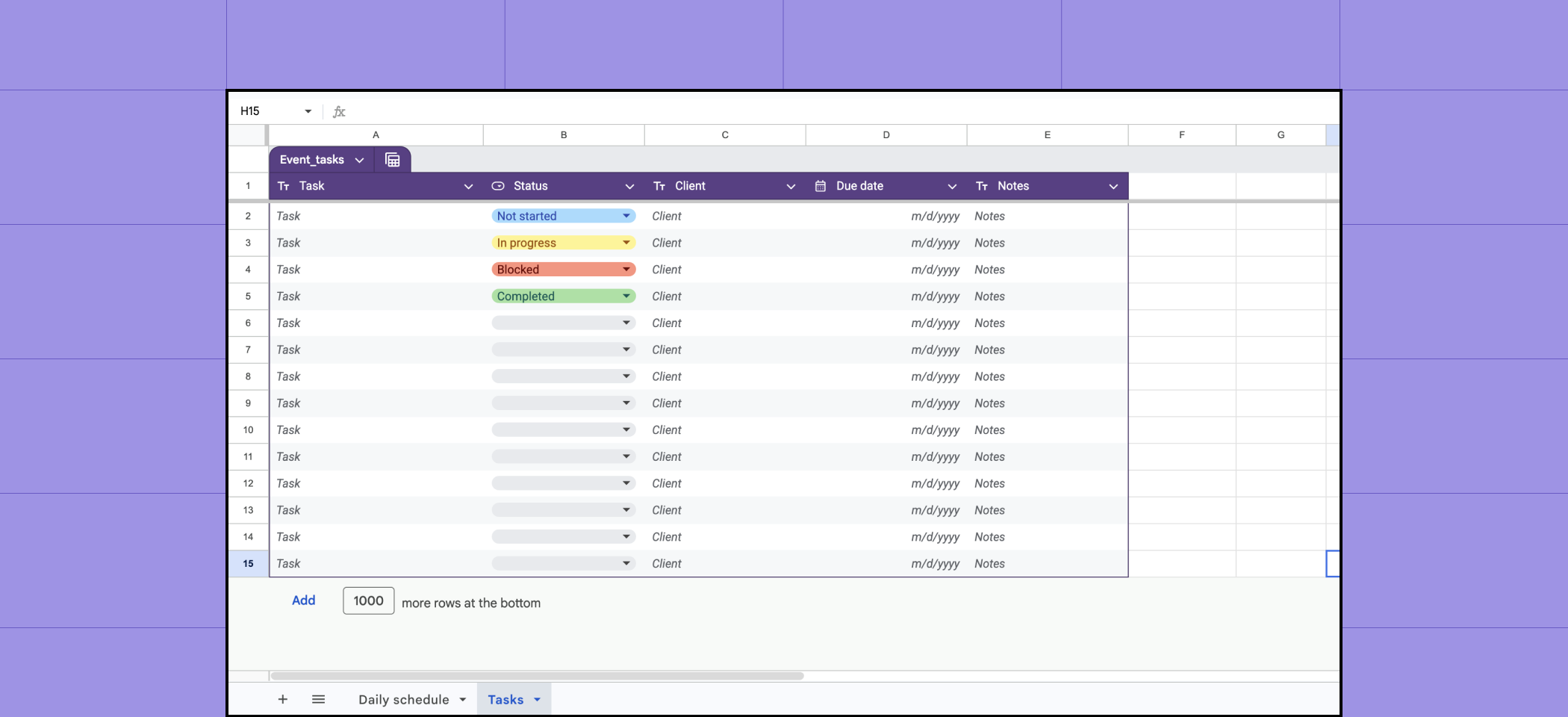 Marketing ops in Google Sheets