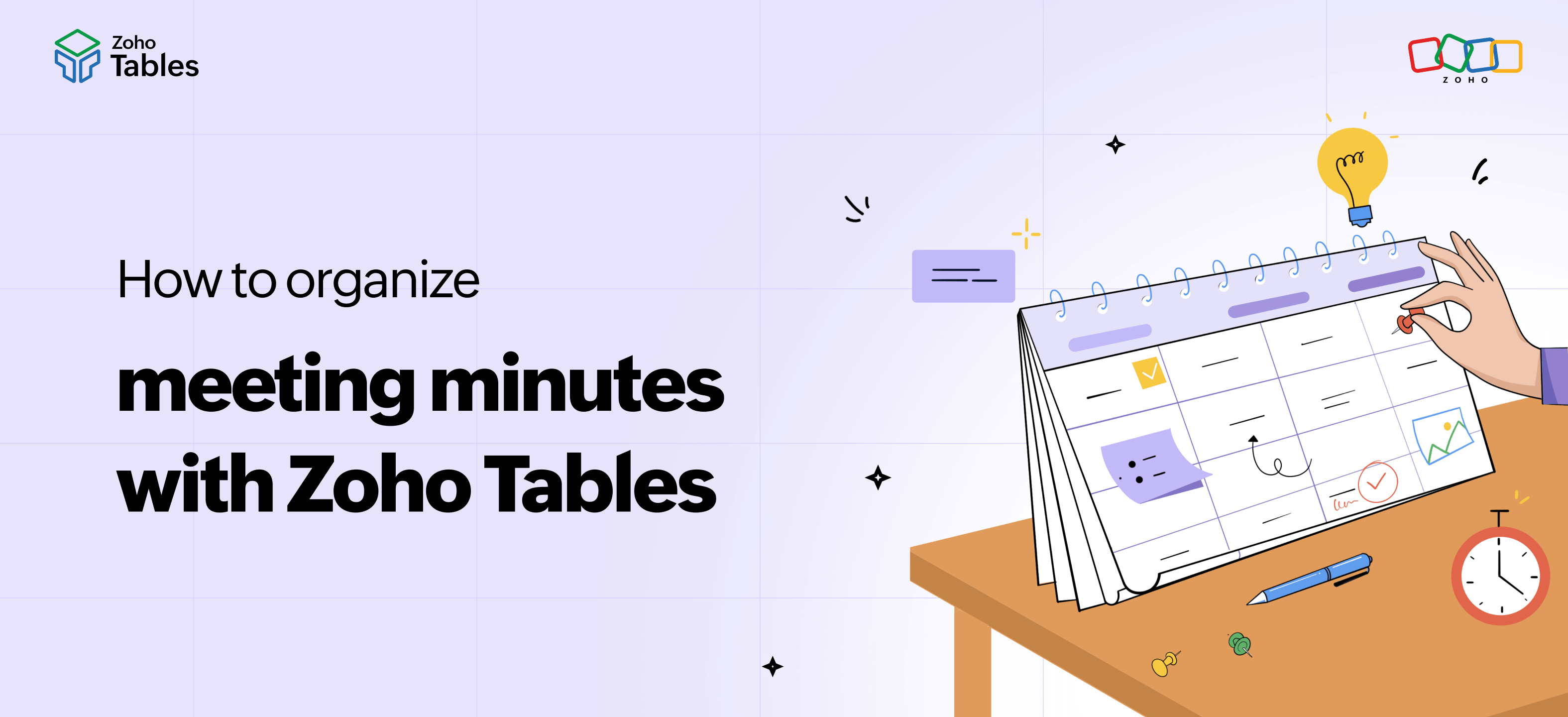 Organize your meeting minutes using Zoho Tables