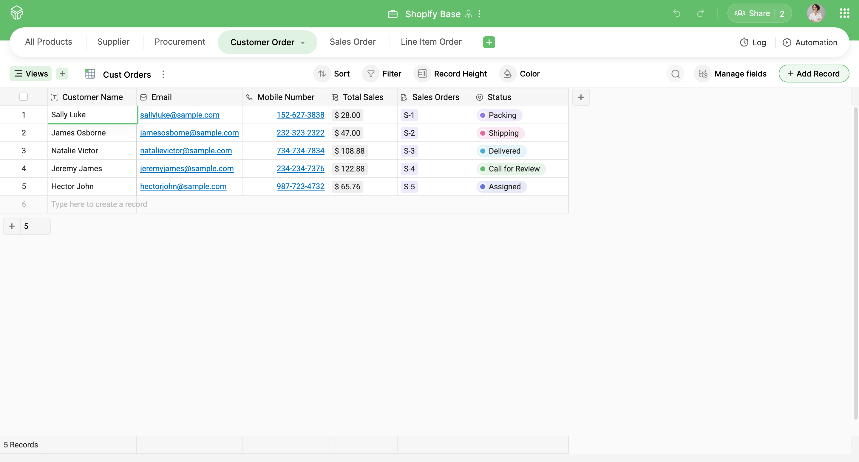 Shopify Base