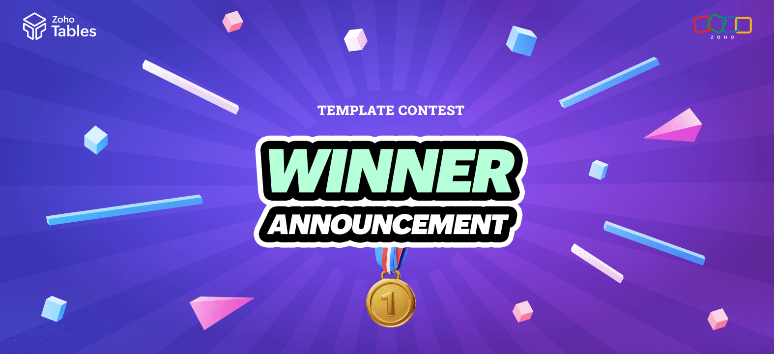 Zoho Tables template contest winners