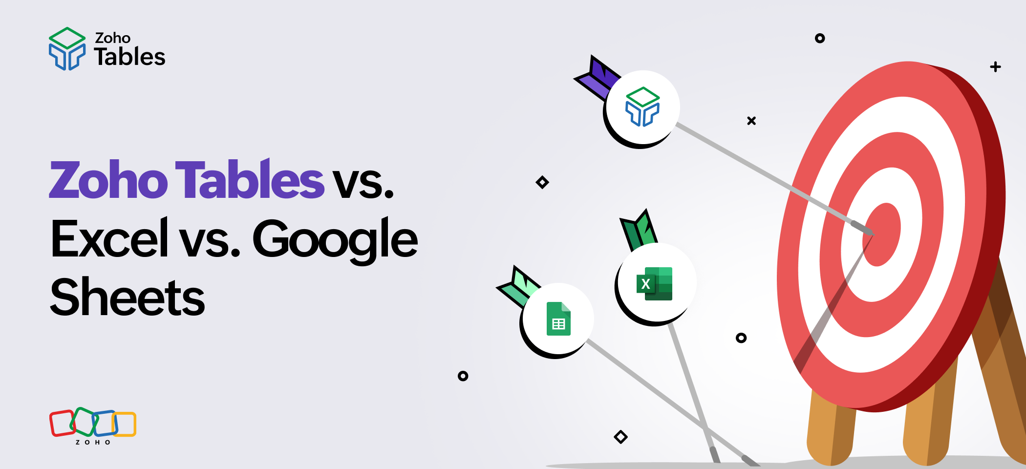 Zoho Tables vs. Excel vs. Google Sheets