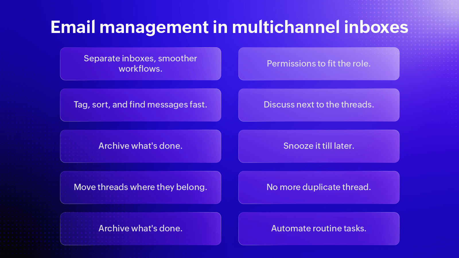 Best practices for email management in multichannel inboxes