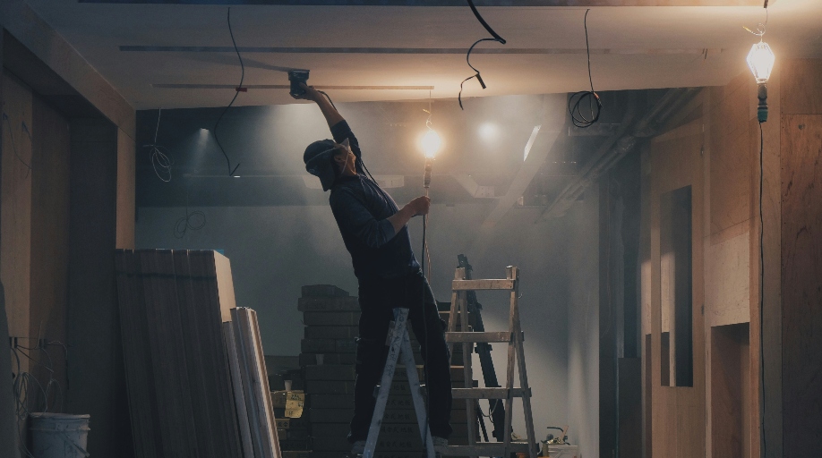 A man working on a construction project