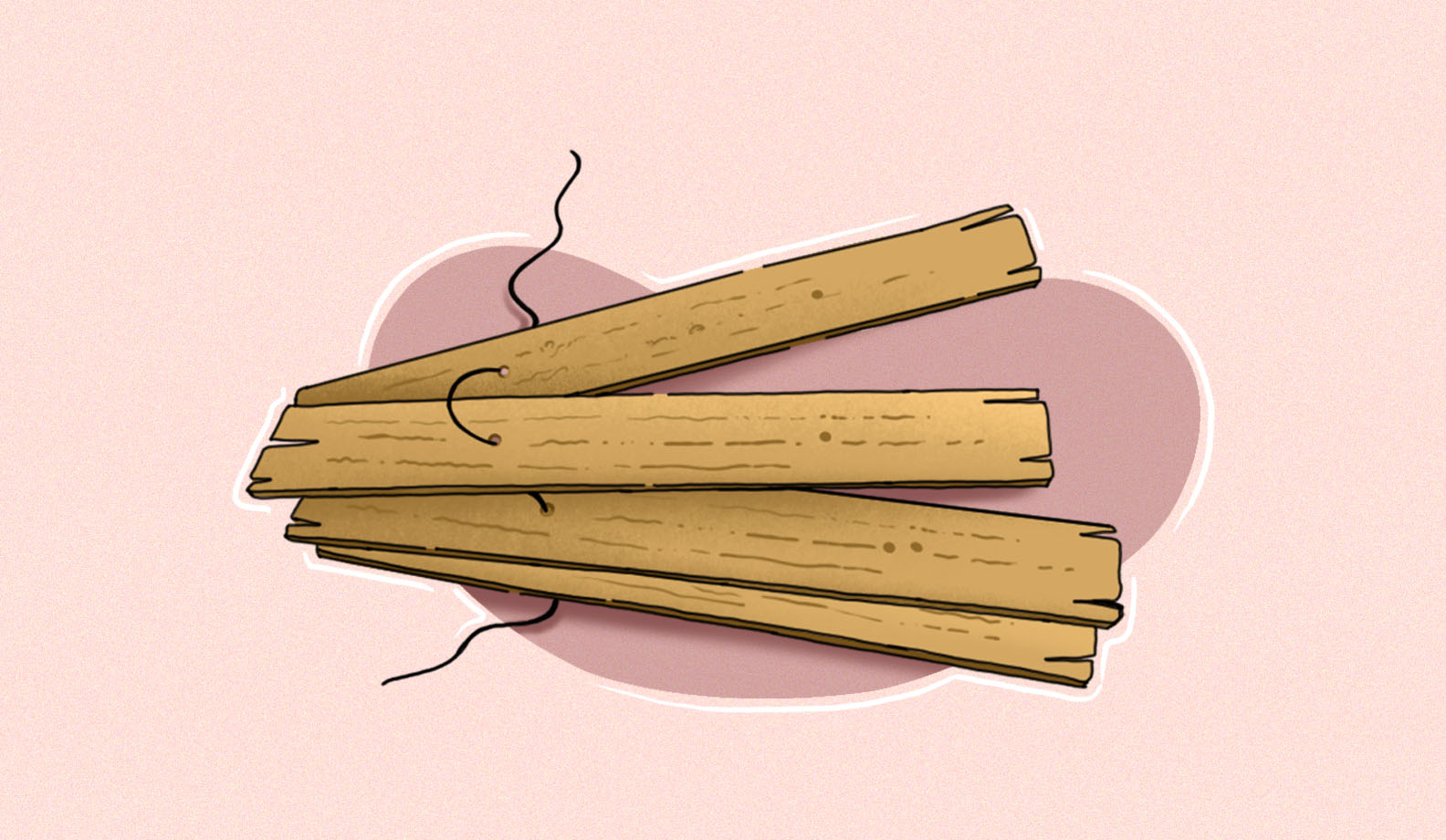 Illustration of palm leaf manuscripts on which ancient scribes wrote Thirukkural.