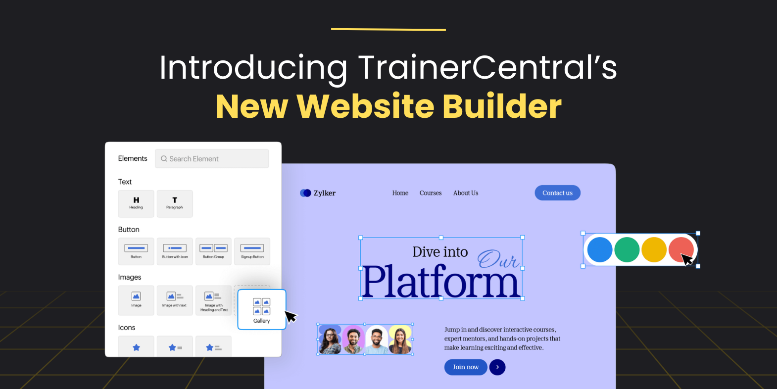 TrainerCentral's new website builder