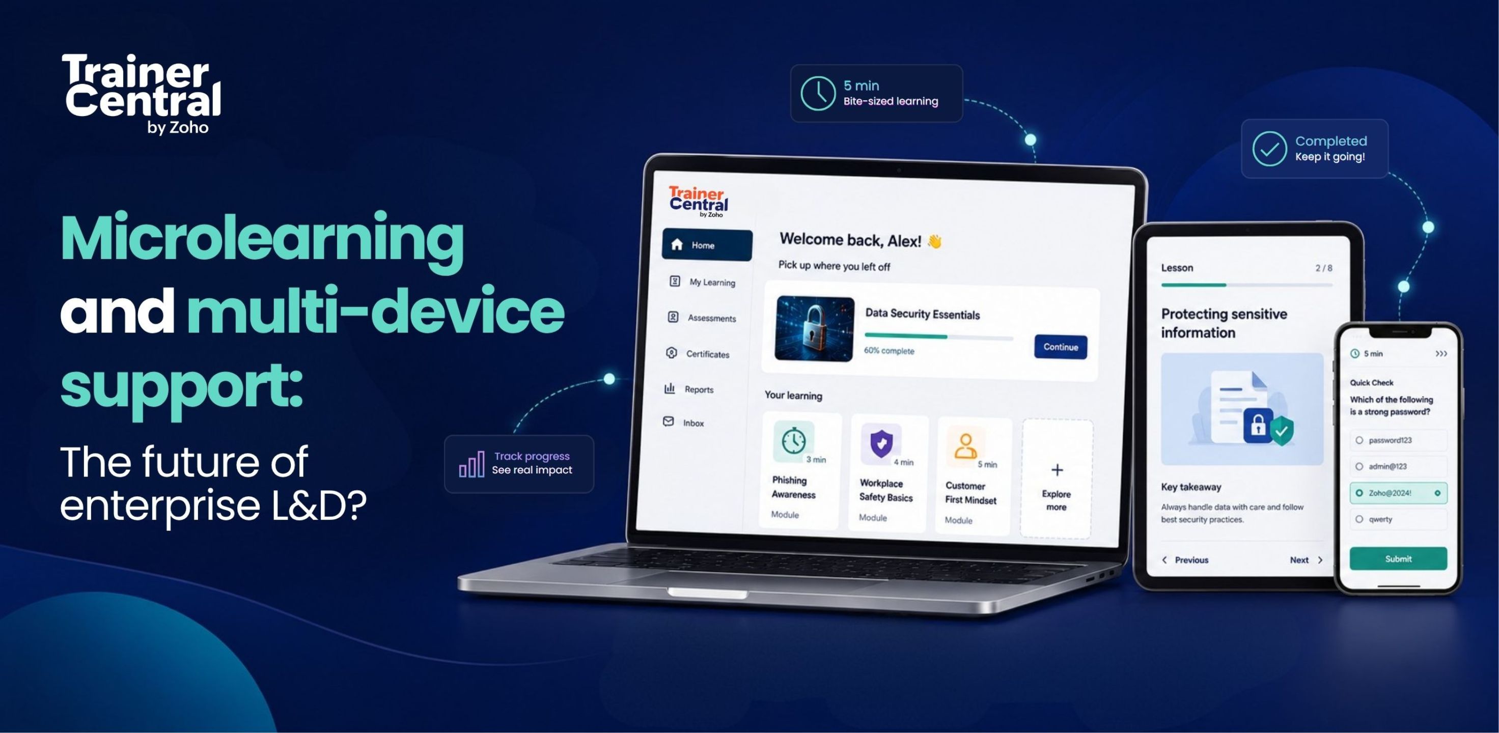 Microlearning and multi-device support