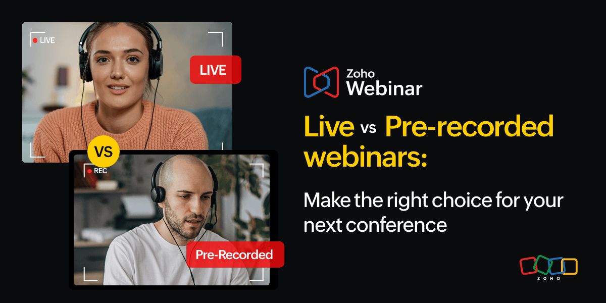 Live vs. Pre-recorded webinars