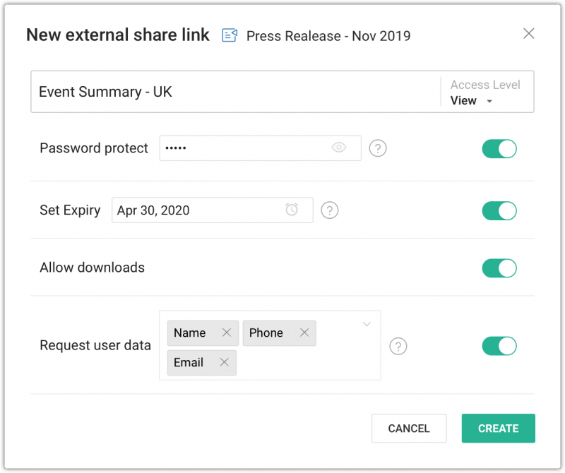 External File Sharing