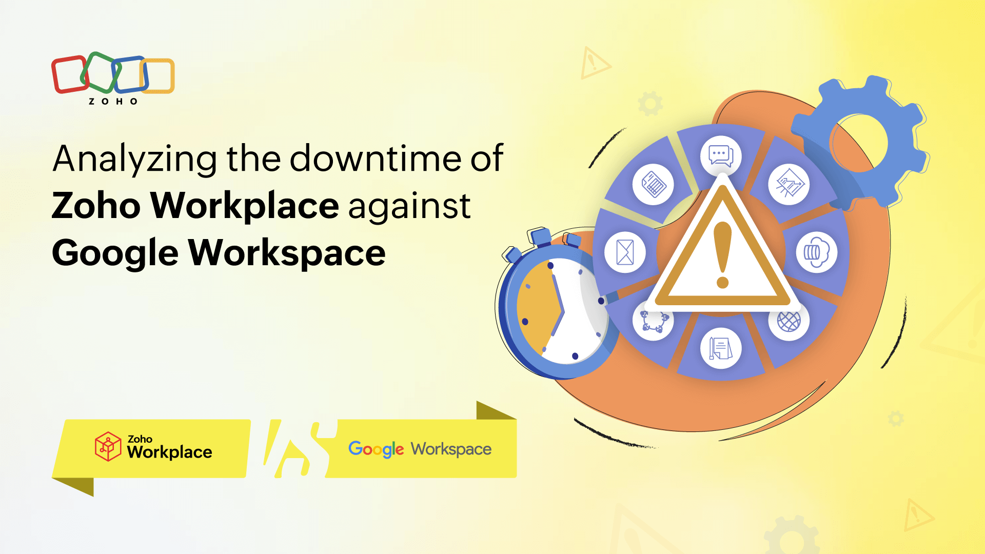 Analyzing Google Workspace's downtime against Zoho Workplace's downtime 