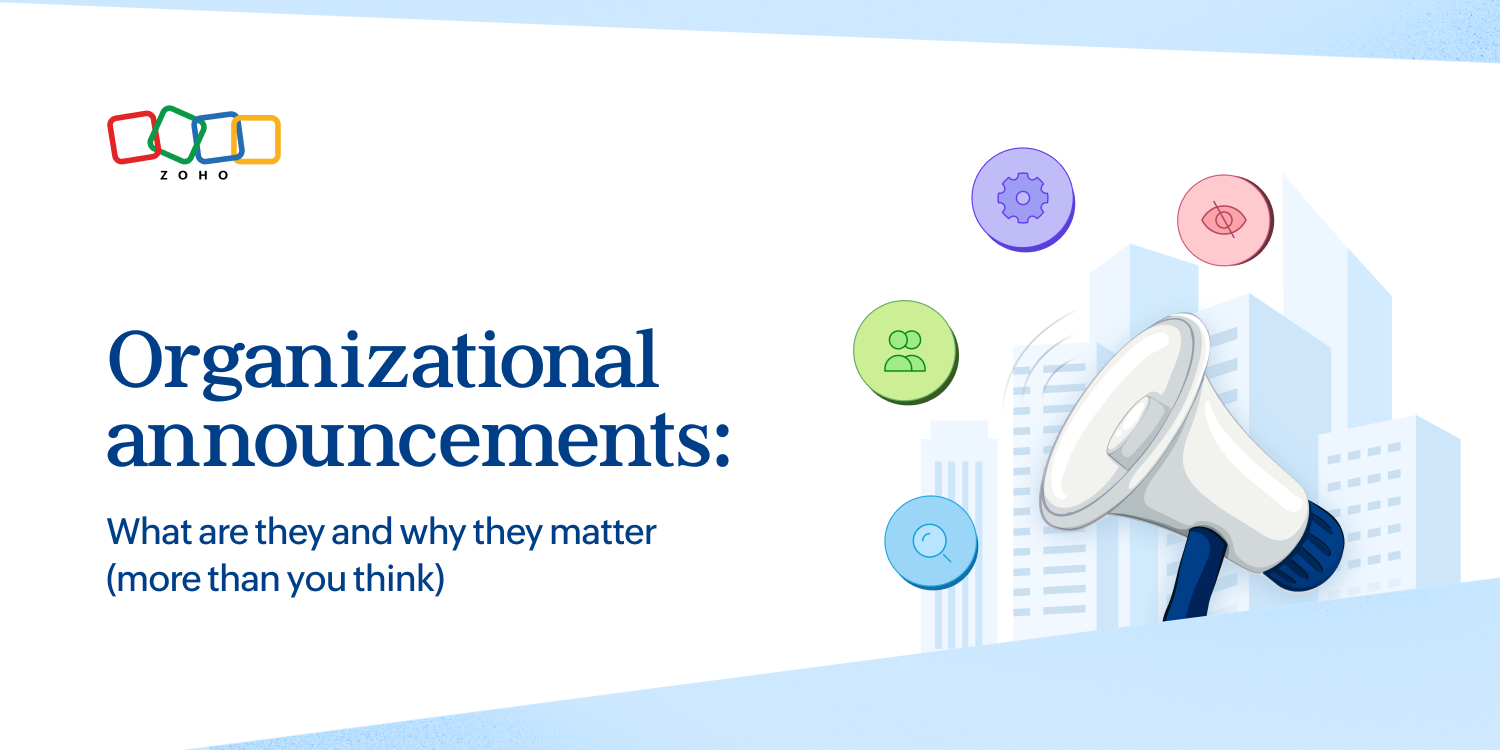 Orgnaizational announcements