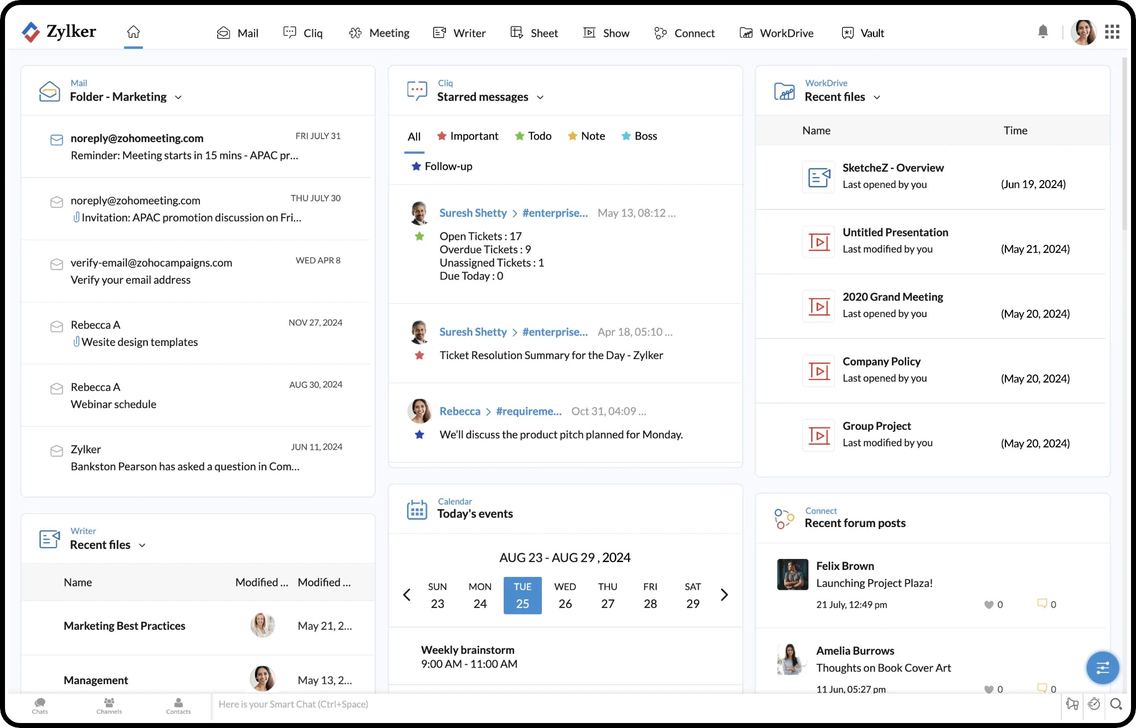 Nền tảng cộng tác toàn diện Zoho Workplace