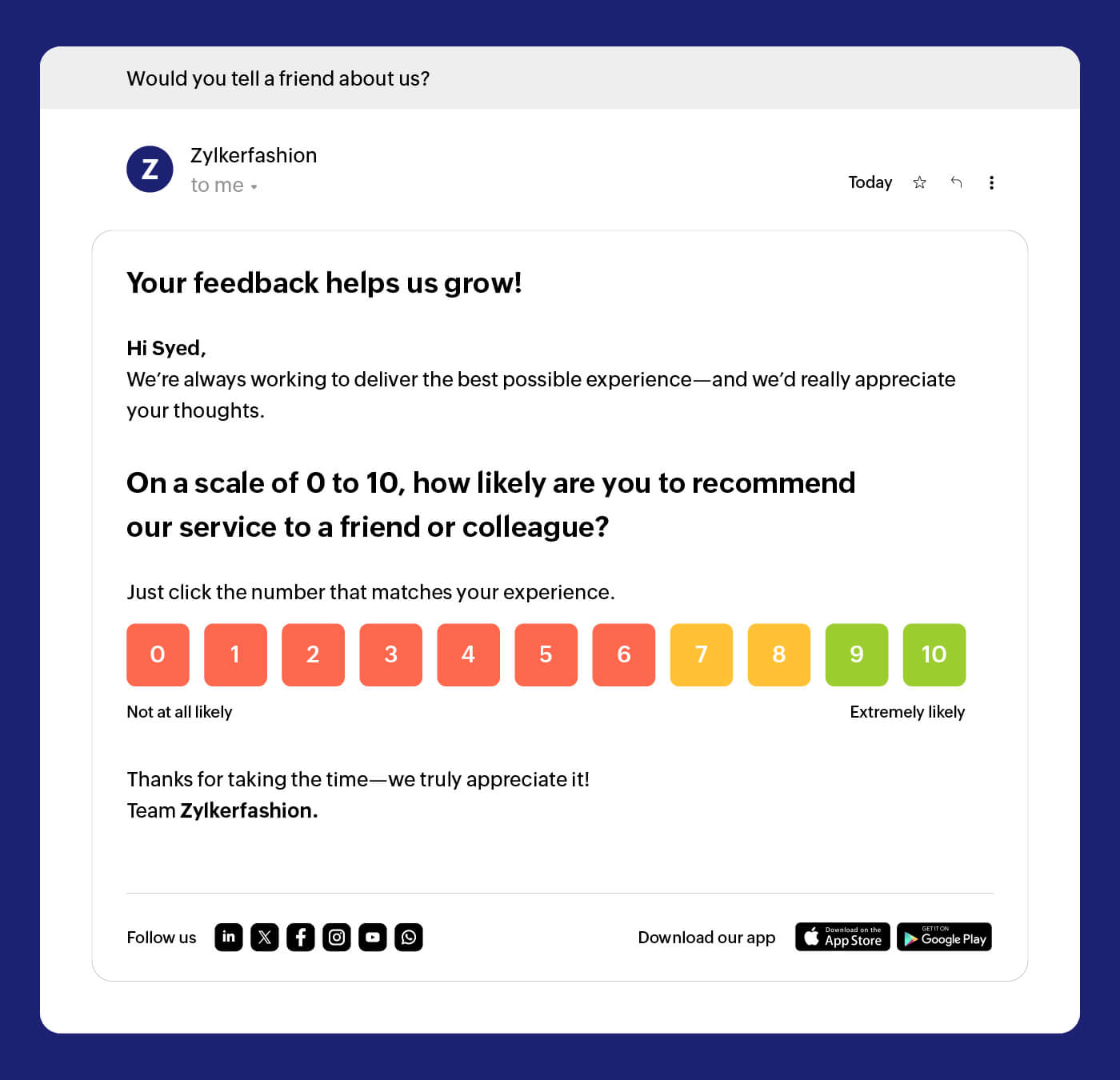 net promoter score
